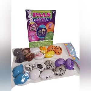 NWT EASTER SET 🐣 2 PACKS OF 10 PLASTIC EASTER EGGS & EASTER EGG NEON DYE KIT